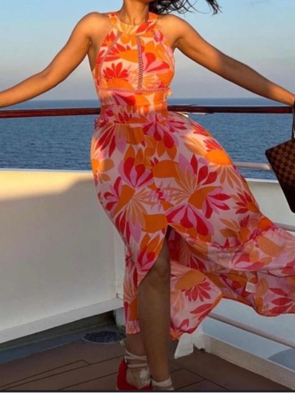 Anthropologie Abel the Label Floral Halter Rumi Maxi Dress M